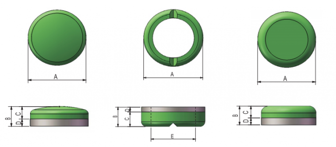DIA 60x27mm高CR白铁铸件0.7kgs磨损按钮0
